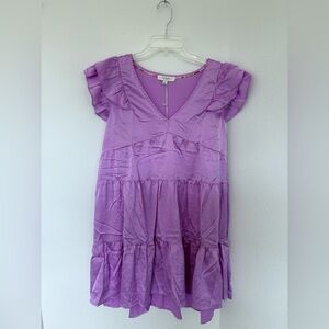 Umgee Lavender Ruffle Sleeve Dress